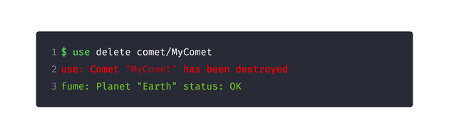 delete comet manually