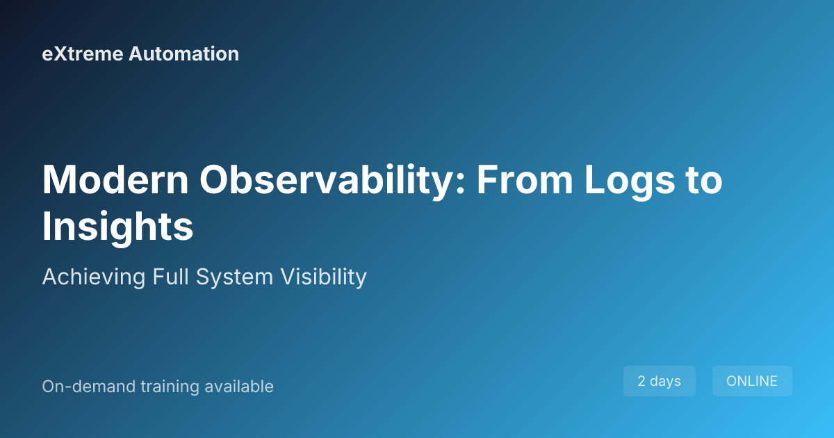 Modern Observability Course for DevOps Engineers